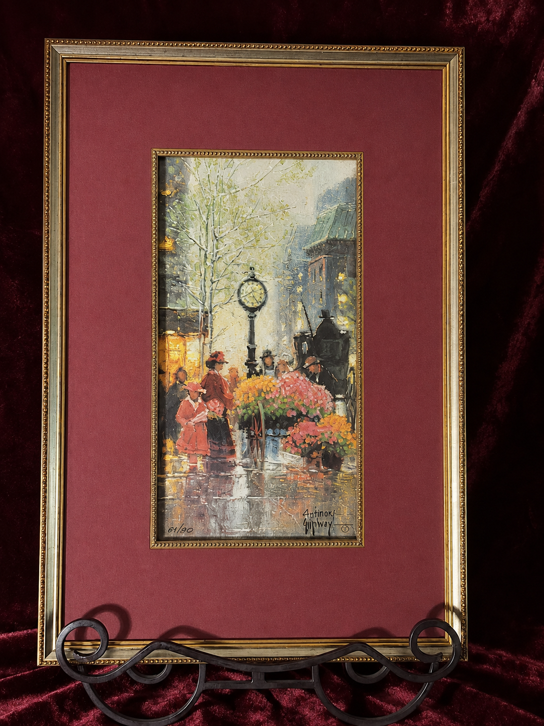 G. Harvey “Fifth Avenue Vendor” – Framed Limited Edition Lithograph (59/1950)