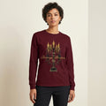 Sovereign Allocations Long Sleeve Unisex T shirt In Gold and Wine Maroon.