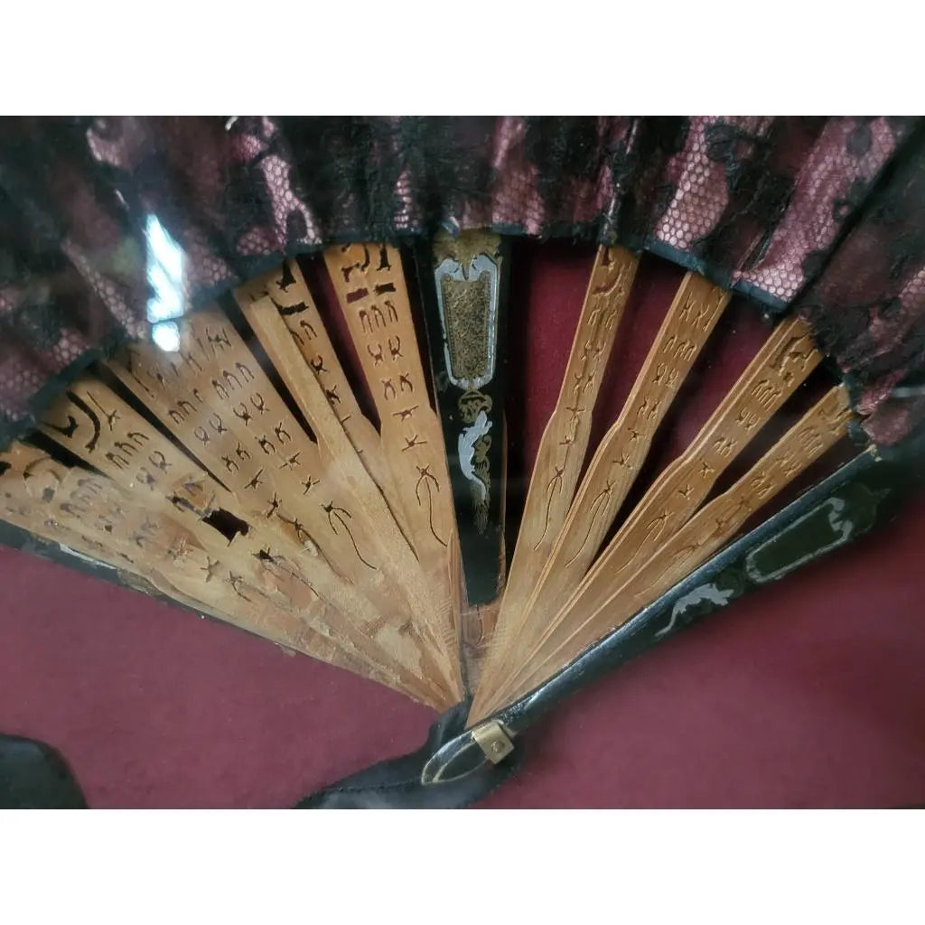 Antique Victorian Esoteric Statement Shadowbox Fan. By Ed Schultz
